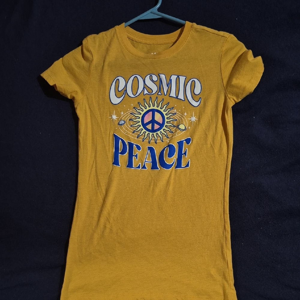 Abercrombie & Fitch Yellow Cosmic Peace Tee